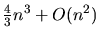 $\frac{4}{3}n^3 + O(n^2)$