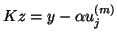 $K{z}={y}-\alpha {u}_j^{(m)}$